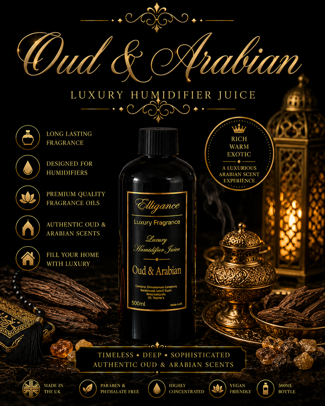 Oud & Arabian Inspired Humidifier Juice