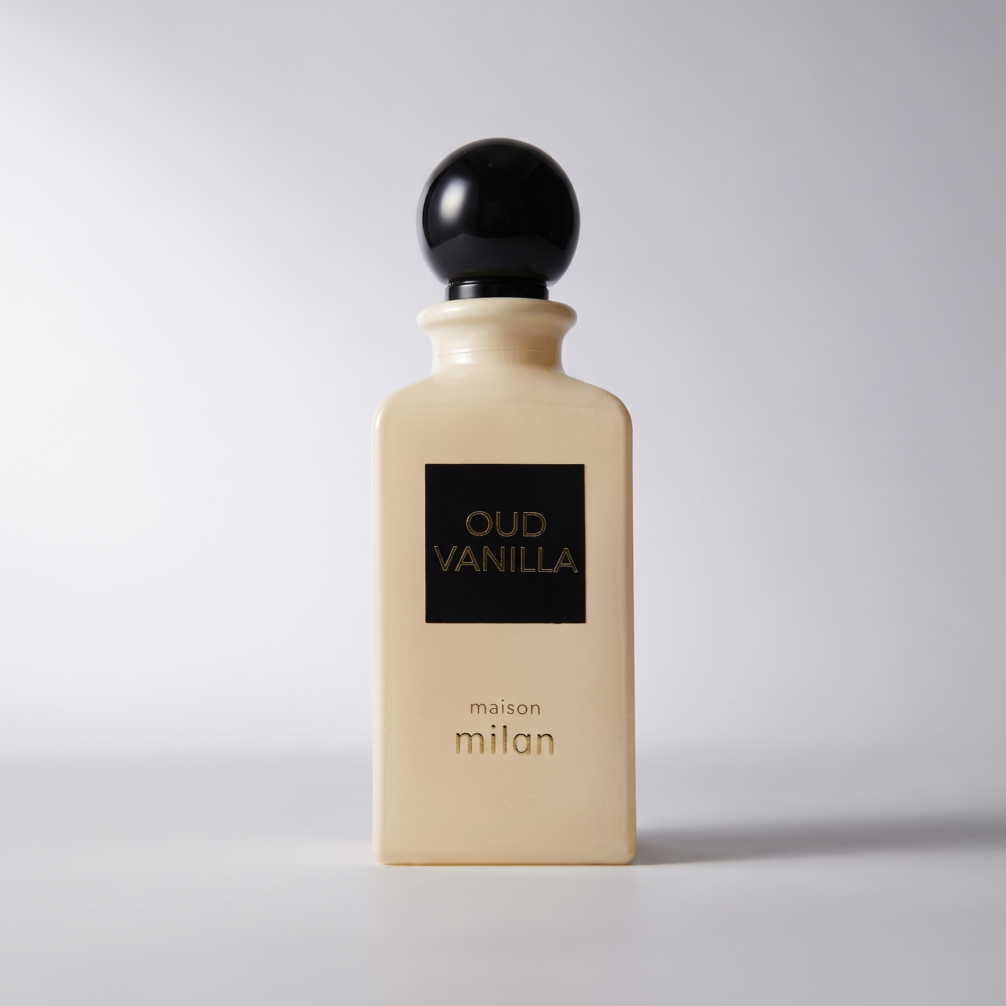 Oud Vanilla by Maison Milan Eau de Parfum 90ml, studio product photo