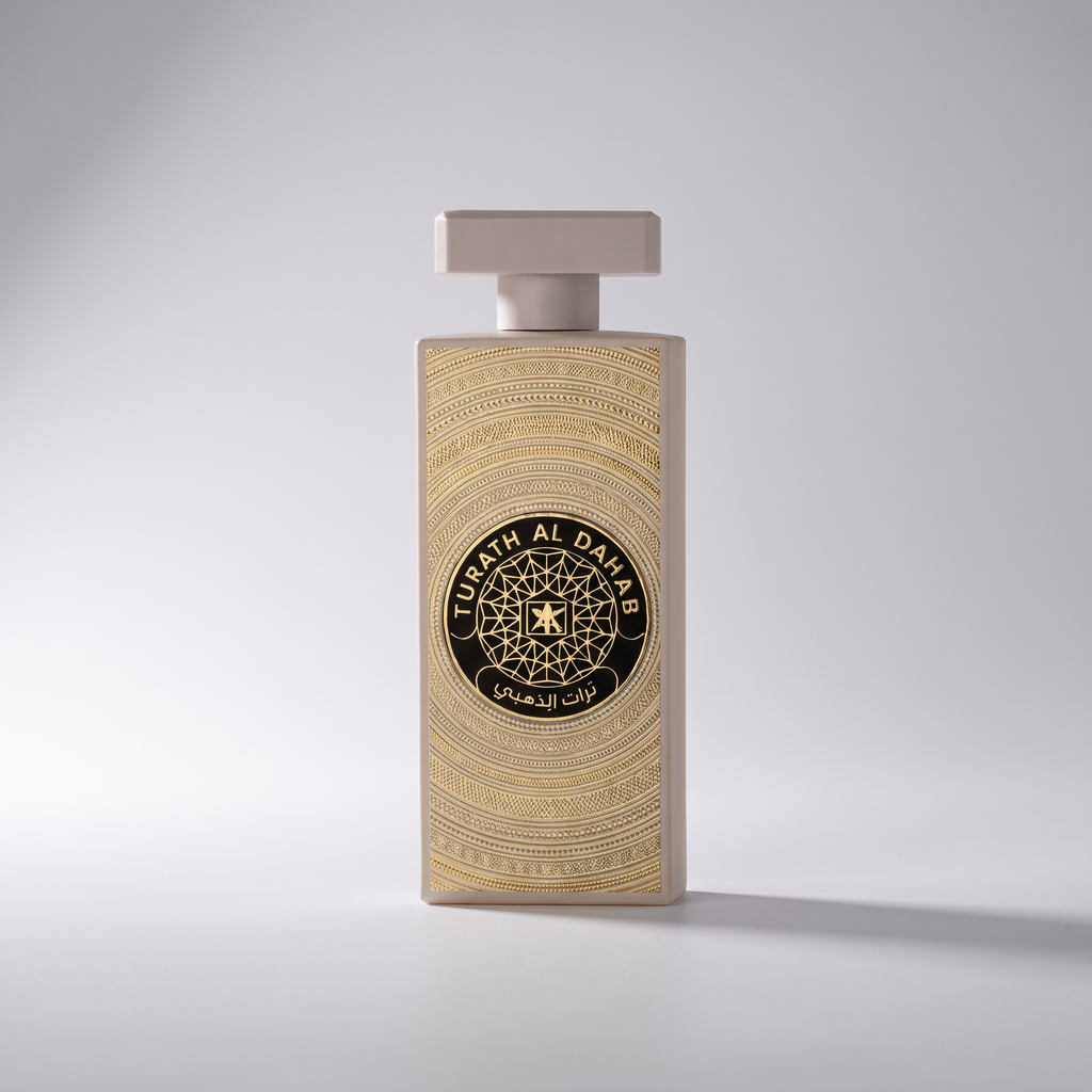 Turath Al Dahabi by Maison Milan Eau de Parfum 100ml, studio product photo