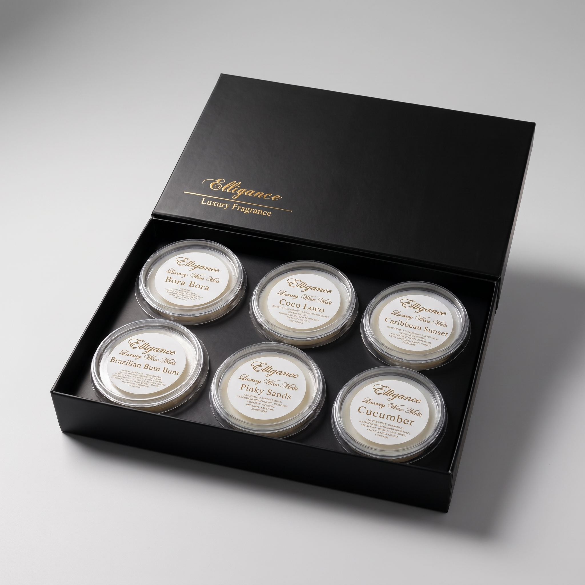 Elligance Luxury Wax Melt Set studio packshot