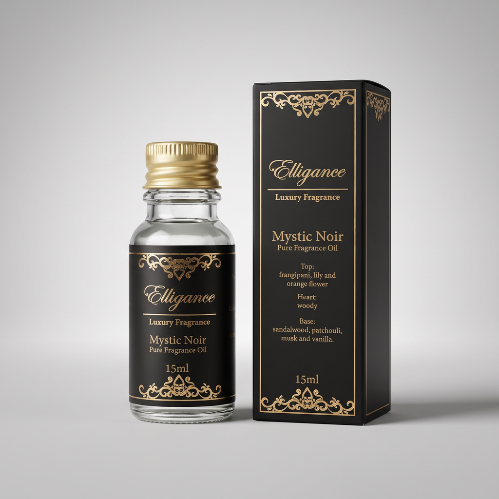Elligance Mystic Noir Fragrance Oil studio packshot