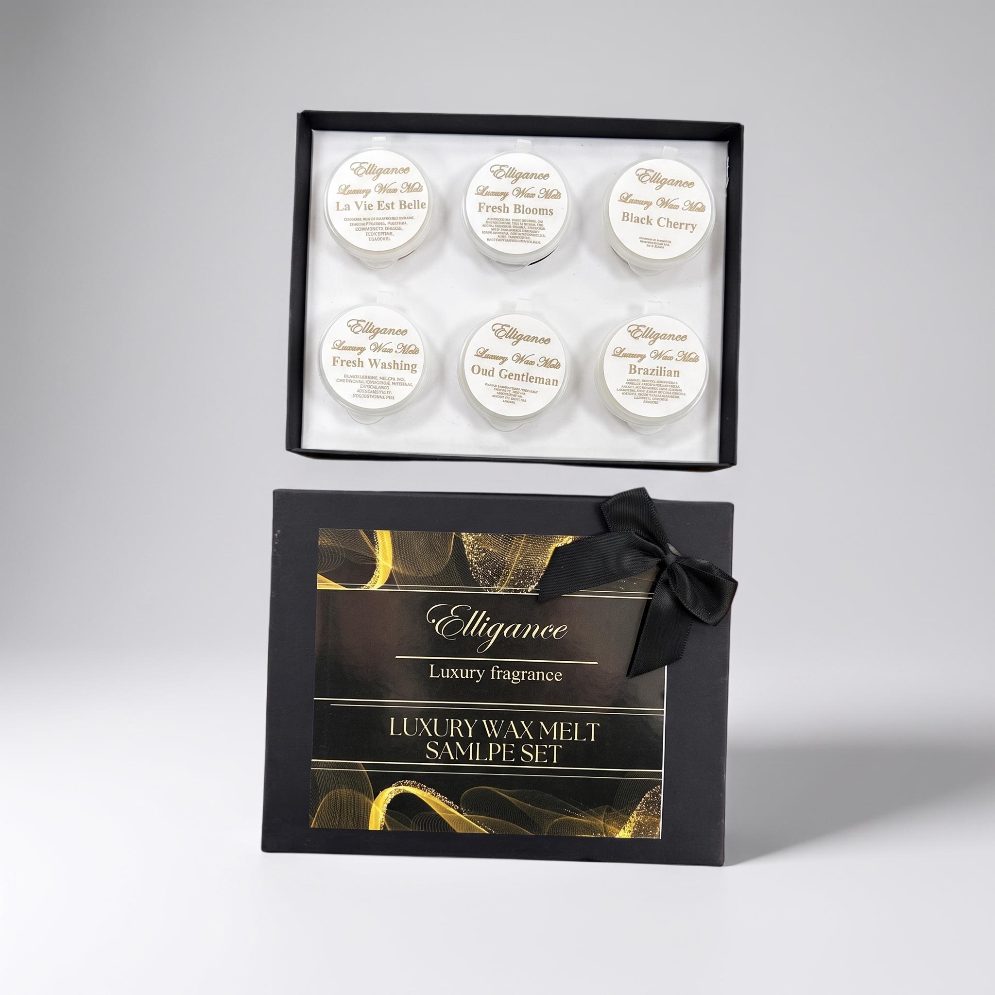 Elligance Wax Melt Sample Box studio packshot