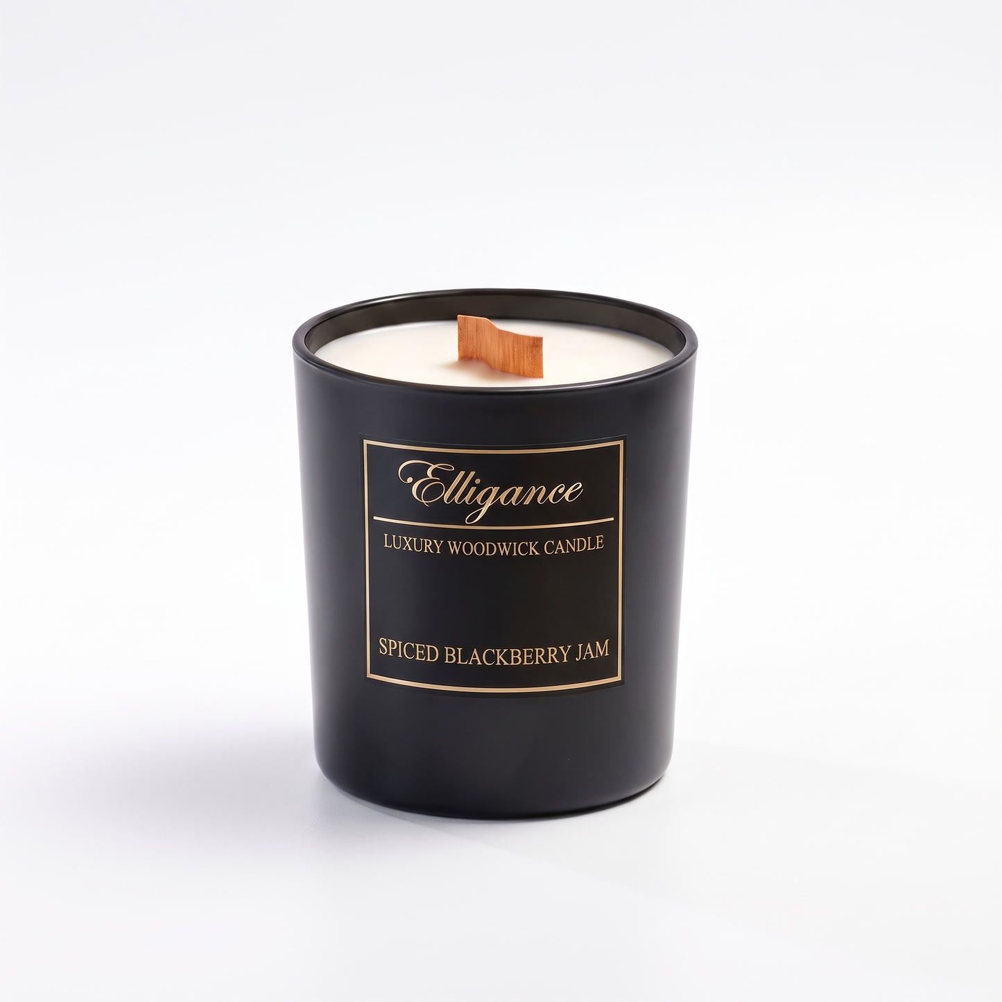 Elligance Luxury Woodwick Candle - Spiced Blackberry Jam