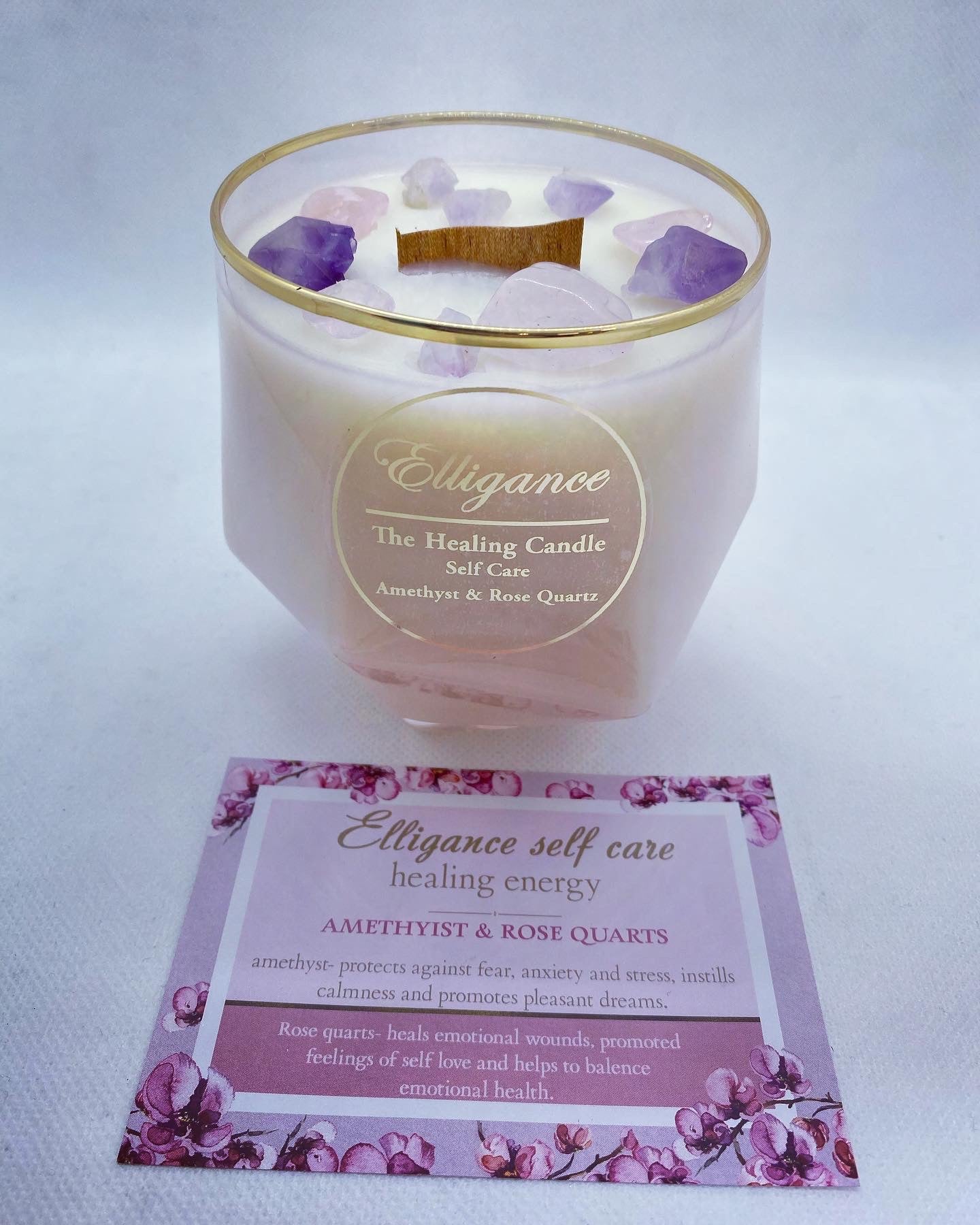 Amethyst & rose quarts Elligance luxury fragrance